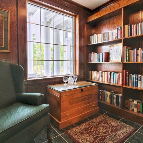 On-site library open to all guests.