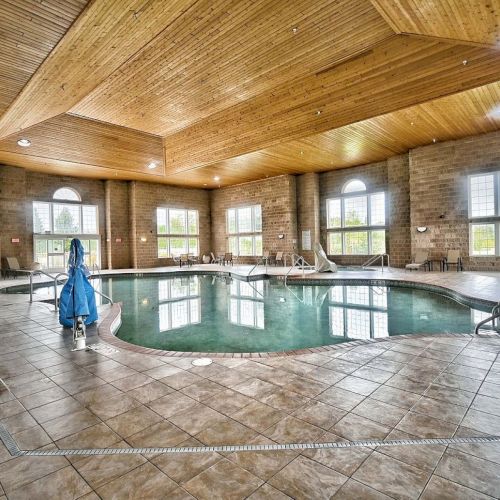 Our indoor pool and hot tub are perfect for a relaxing swim or for family fun.