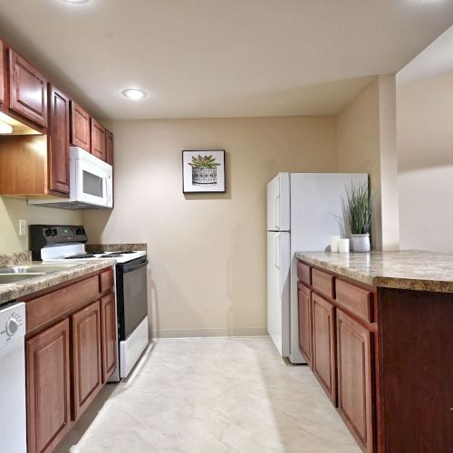 Each suite has its own kitchenette.